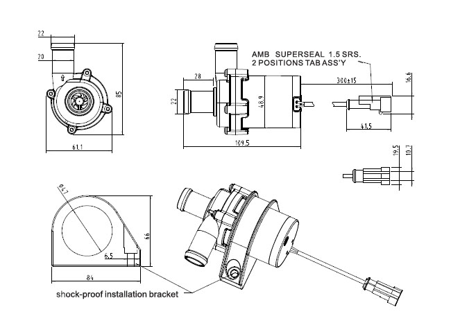 TA50 Car engine pre-heating pump